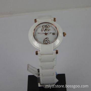 Women's ceramic watch with fashionable, fancy, novelty and nice, OEM and ODM orders are welcome